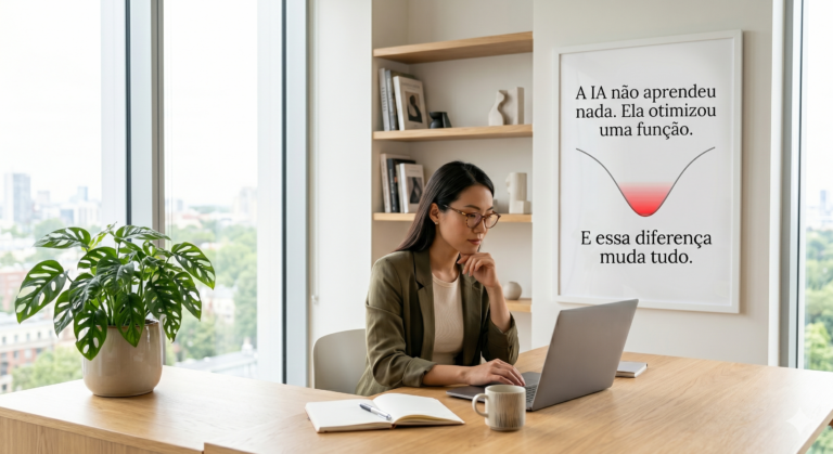 A IA não aprendeu nada. Ela otimizou uma função. E essa diferença muda tudo.